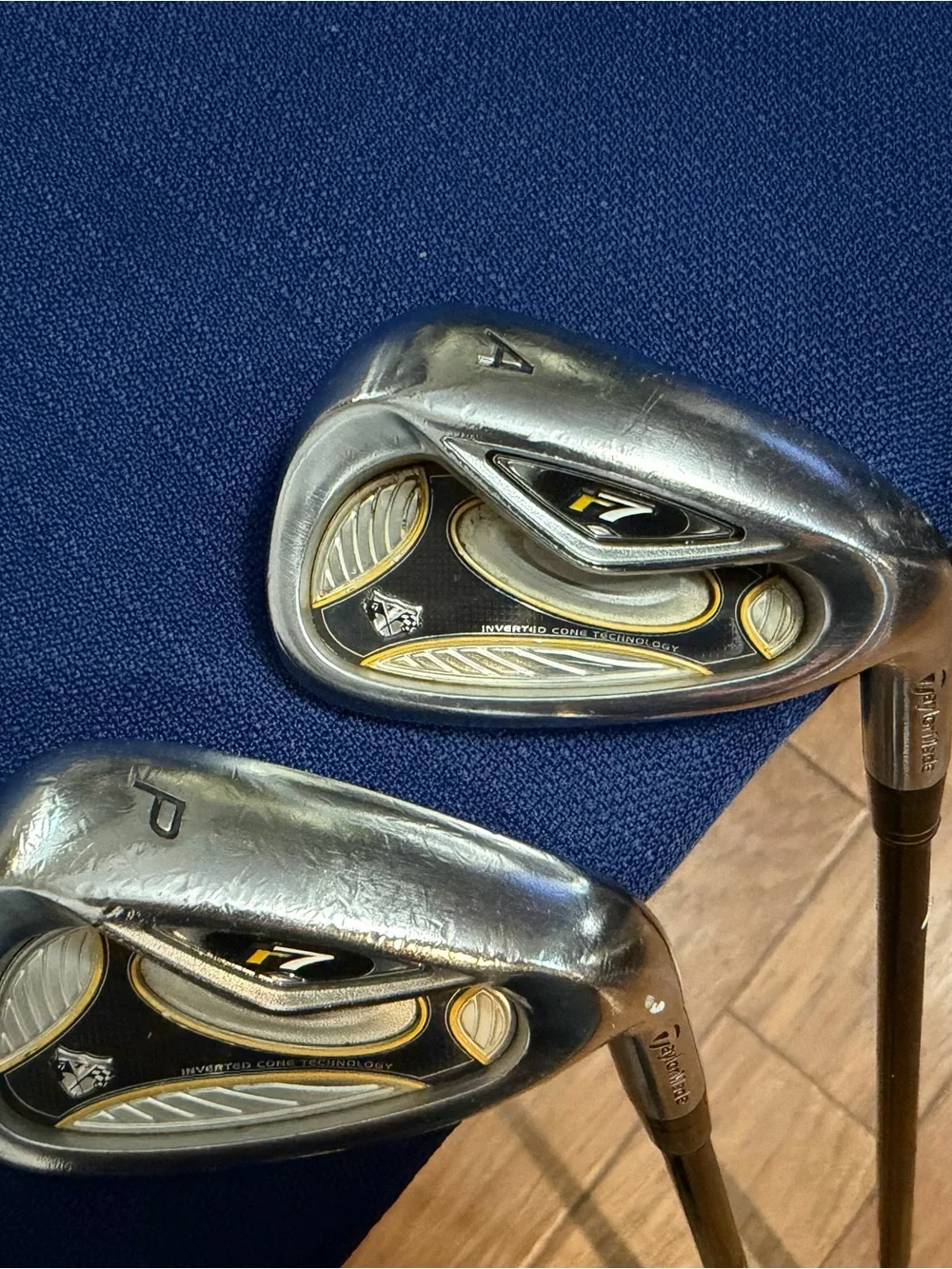 TaylorMade Golf Irons in Silver, Black & Gold Accent - Picture 1 of 11